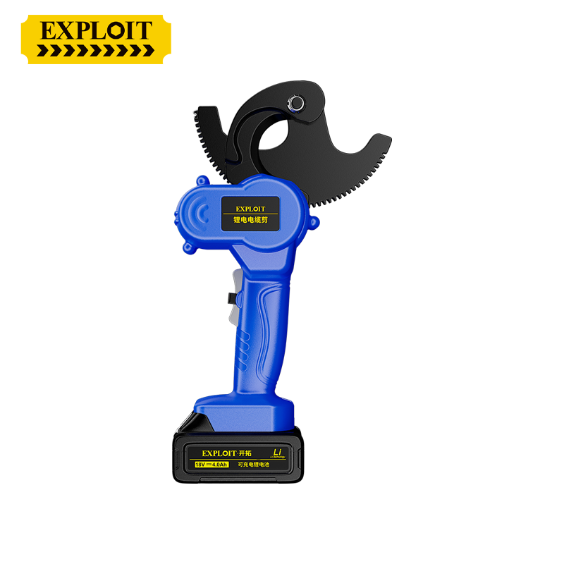 开拓电动棘轮电缆剪铝铜凯装断线剪充电便携式锂电电缆专用线缆剪